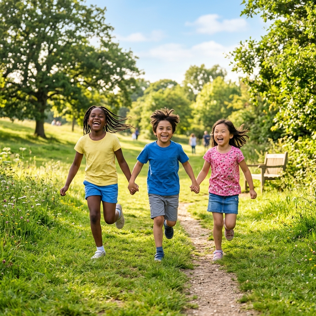 Kids running